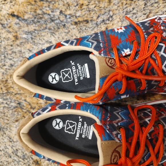 Twisted X Hooey Loper Aztec Red Multi-Color Shoes WHYC026 Women's Sz 8.5M - Picture 11 of 13